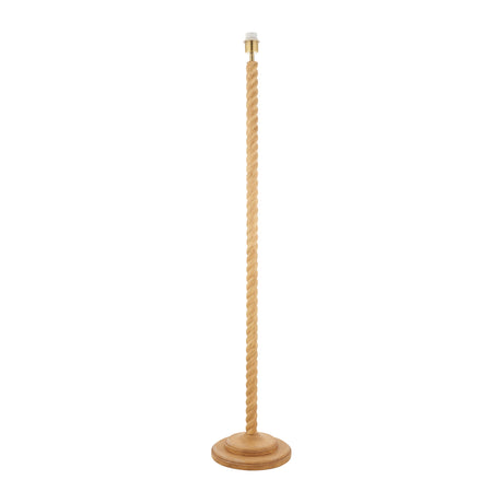 Endon Twist Floor base Oak effect resin & antique brass plate
