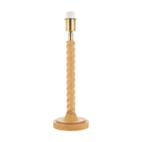 Endon Twist Table Base Oak effect resin & antique brass plate