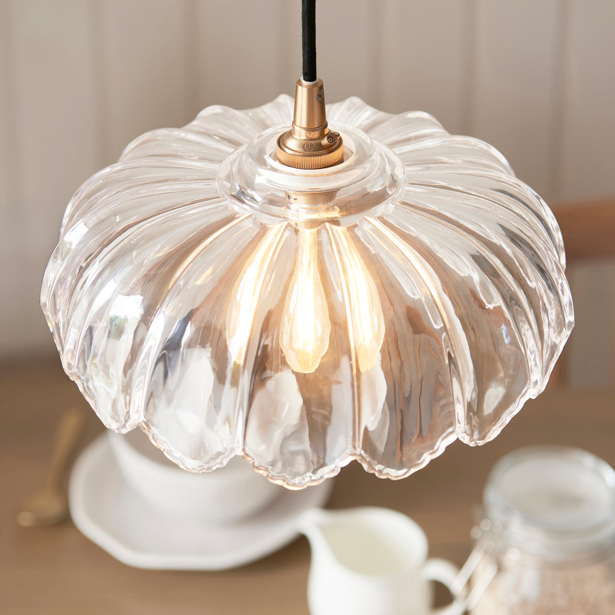 Endon Camellia Easyfit Pendant Clear glass