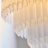 Endon Montpellier 3lt Pendant Brushed aged brass plate & clear ribbed glass