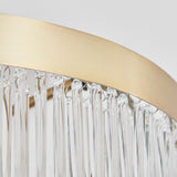 Endon Clermont 3lt Semi flush Warm Antique Brass & Glass