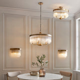 Endon Clermont 5lt Chandelier Warm Antique Brass & Glass