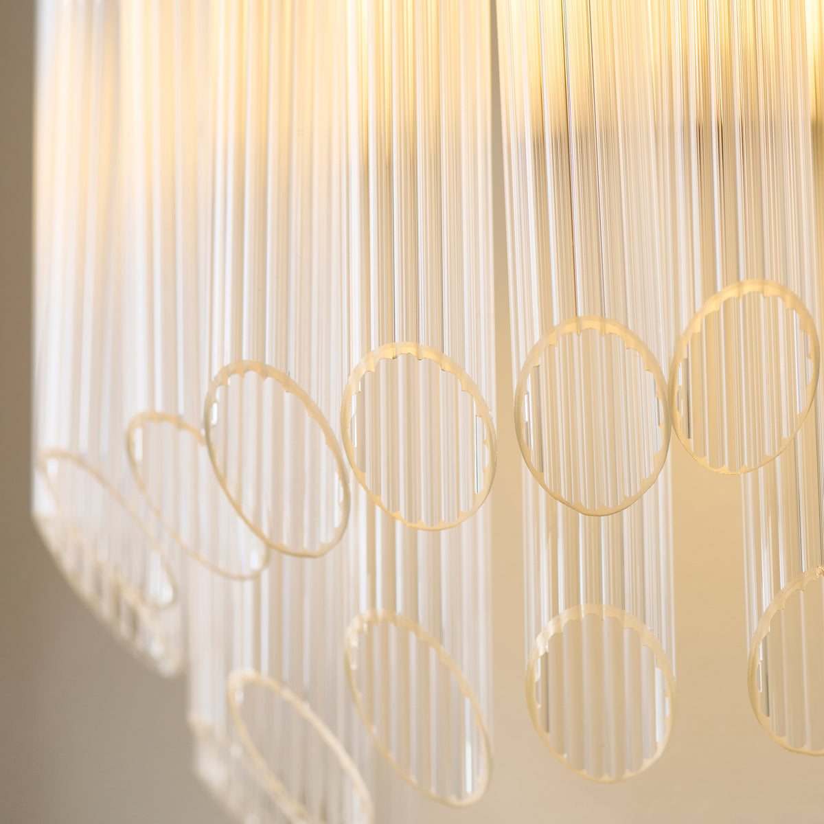 Endon Montpellier Wall Brushed aged brass plate & clear ribbed glass