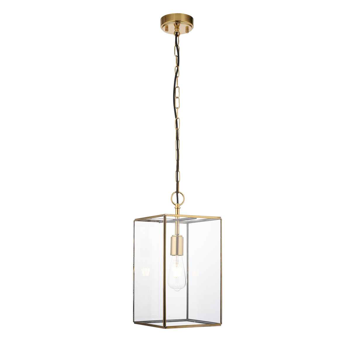Endon Hammond Grand Pendant Antique Brushed Solid Brass