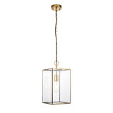 Endon Hammond Grand Pendant Antique Brushed Solid Brass