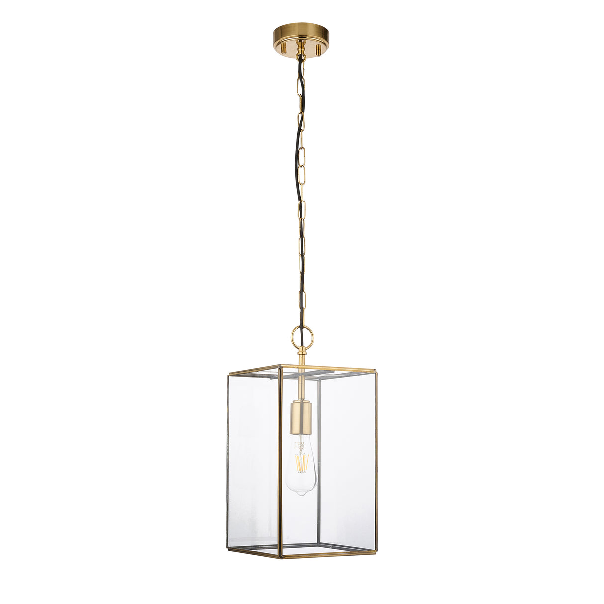 Endon Hammond Grand Pendant Antique Brushed Solid Brass