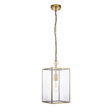 Endon Hammond Grand Pendant Antique Brushed Solid Brass