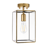 Endon Hammond Flush Antique Brushed Solid Brass