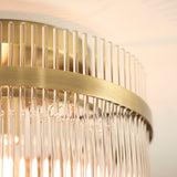 Endon Marietta Flush Antique Brass & Glass