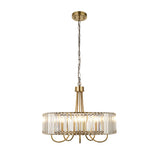 Endon Visconti 5lt Chandelier In Antique Brass & Glass