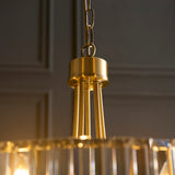 Endon Visconti 5lt Chandelier In Antique Brass & Glass