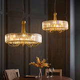 Endon Visconti 5lt Chandelier In Antique Brass & Glass