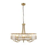 Endon Visconti 8lt Chandelier In Antique Brass & Glass