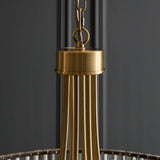 Endon Visconti 8lt Chandelier In Antique Brass & Glass