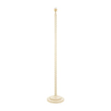 Endon Twist Floor base Satin almond white paint & antique brass plate