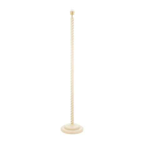 Endon Twist Floor base Satin almond white paint & antique brass plate