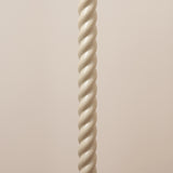 Endon Twist Floor base Satin almond white paint & antique brass plate