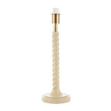 Endon Twist Table Base Satin almond white paint & antique brass plate