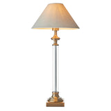 Endon Avebury & Avalon Table Lamp Antique Brass & Fabric