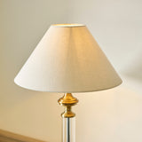 Endon Avebury & Avalon Table Lamp Antique Brass & Fabric
