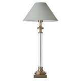 Endon Avebury & Avalon Table Lamp Antique Brass & Fabric