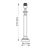 Endon Avebury & Avalon Table Lamp Antique Brass & Fabric