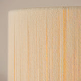 Endon Noah Pendant Cream cotton & brushed brass plate