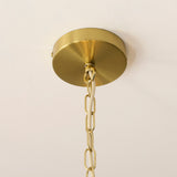 Endon Noah 5lt Pendant Cream cotton & brushed brass plate