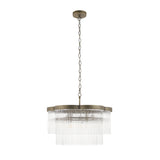 Endon Lucille 5lt Pendant Antique brass & clear glass