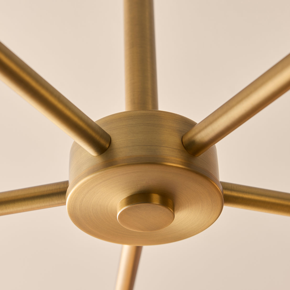 Endon Cerchio 5lt Semi Flush Warm Antique Brass, Alabaster Stone & Gloss White Glass