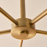 Endon Cerchio 5lt Semi Flush Warm Antique Brass, Alabaster Stone & Gloss White Glass