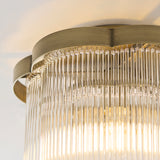 Endon Lucille Flush Antique brass & clear glass