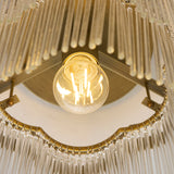 Endon Lucille Flush Antique brass & clear glass