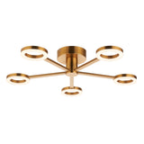 Endon Scout 5lt Semi Flush Warm brass plate & frosted pc