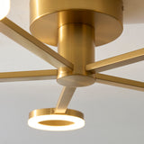 Endon Scout 5lt Semi Flush Warm brass plate & frosted pc