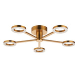 Endon Scout 5lt Semi Flush Warm brass plate & frosted pc