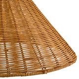 Endon Rattan 52cm Tapered Shade Dark rattan