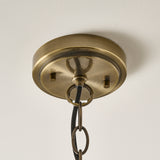 Endon Hebden Pendant Antique brass plate & clear glass