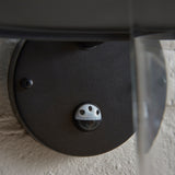 Endon Thornton PIR Wall Matt black & clear glass