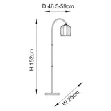 Endon Ashcroft Ribbed Floor Brushed aged brass plate & clear ribbed glass