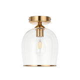 Endon Ashcroft Flush Brushed aged brass plate & clear glass