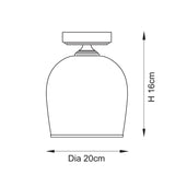 Endon Ashcroft Flush Brushed aged brass plate & clear glass