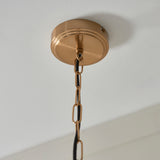 Endon Ashcroft Pendant Brushed aged brass plate & clear glass