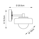 Endon Boss Wall Brushed aged brass plate with frosted & opal glass