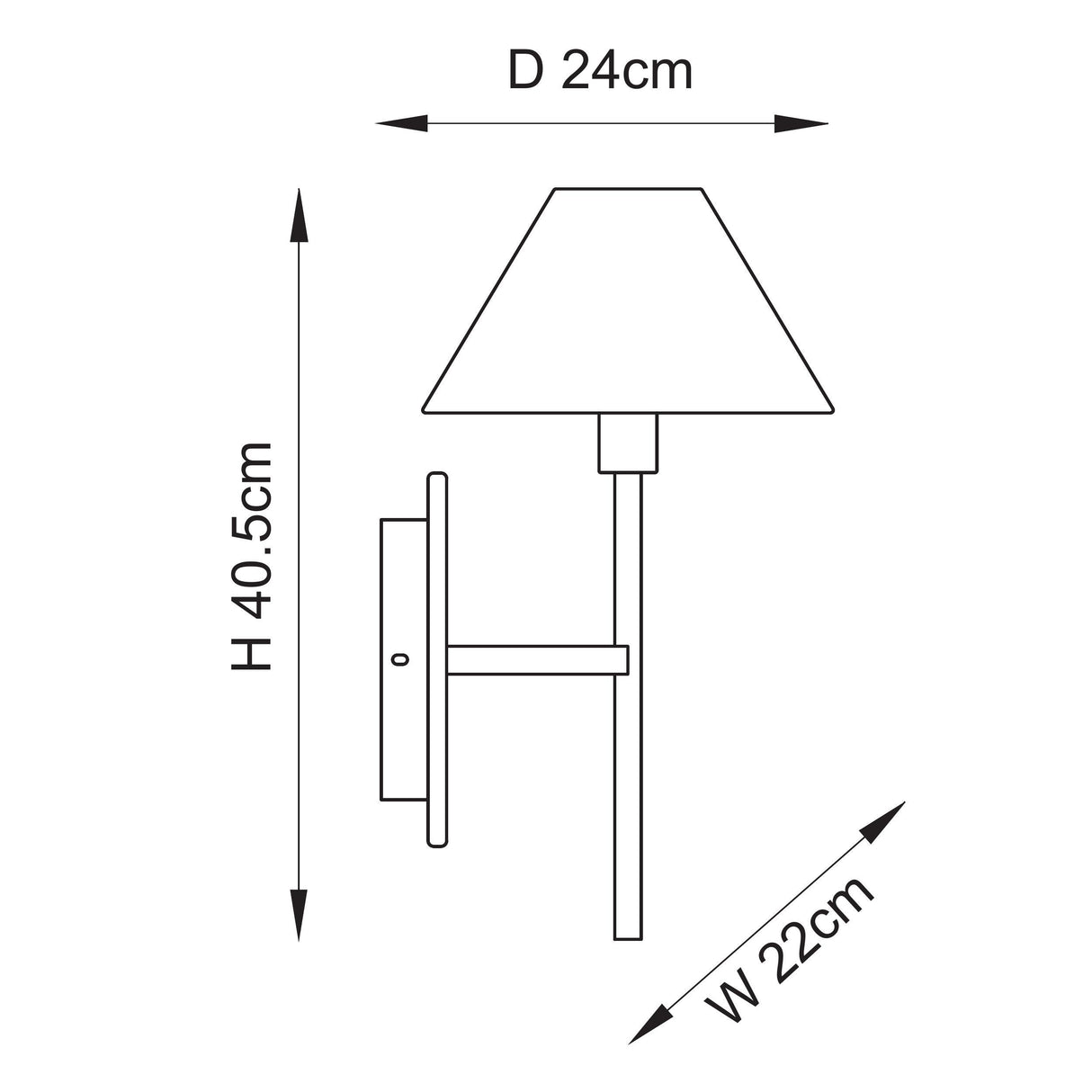Endon Faro Wall  Natural Travertine & vintage brass with natural linen