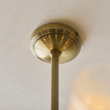 Endon Avelyn 8lt Pendant Antique brass plate & clear ribbed glass