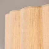 Endon Olson Pendant Oak stained wood & natural fabric