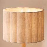 Endon Olson Table Oak stained wood & natural fabric