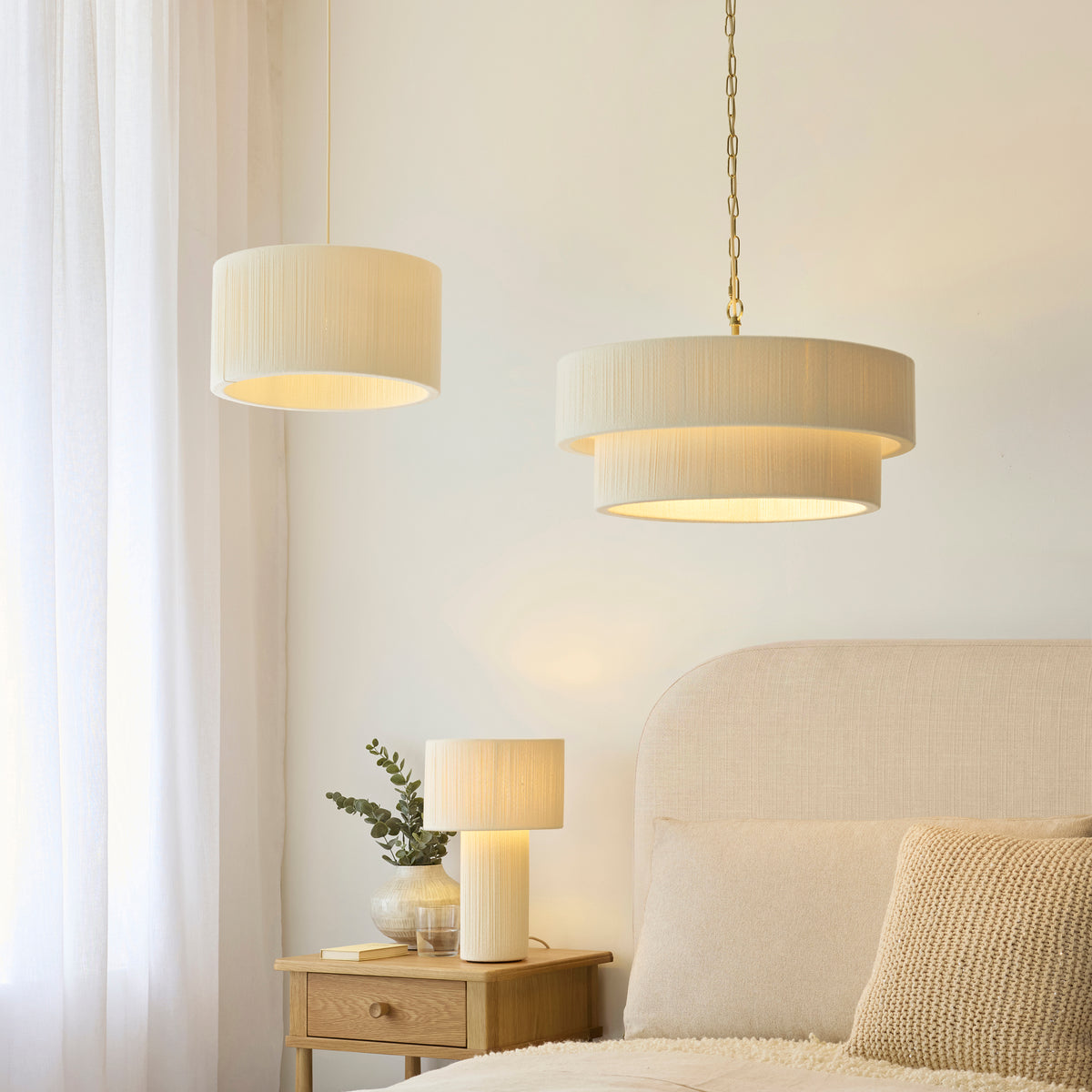 Endon Noah Table Cream cotton
