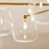 Endon Oslo 6lt Semi Flush Brushed aged brass plate & clear glass